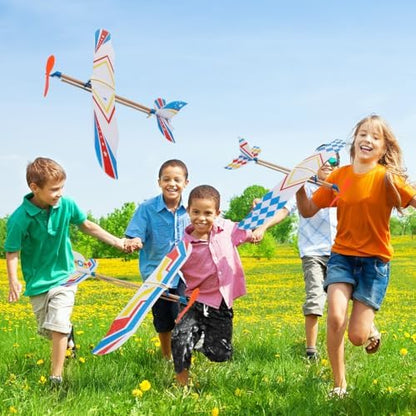 A complete view of the safe premium materials and components included in the kids aviation model kit.
