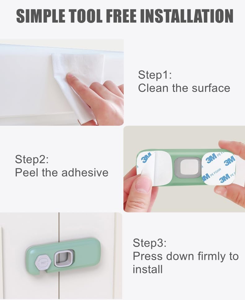 Child safety lock strap mechanism for baby proofing