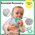 Adjustable snap button detail on Egmao baby drool bibs