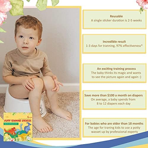 Cradle Plus potty training kit with dinosaur targets and ebook