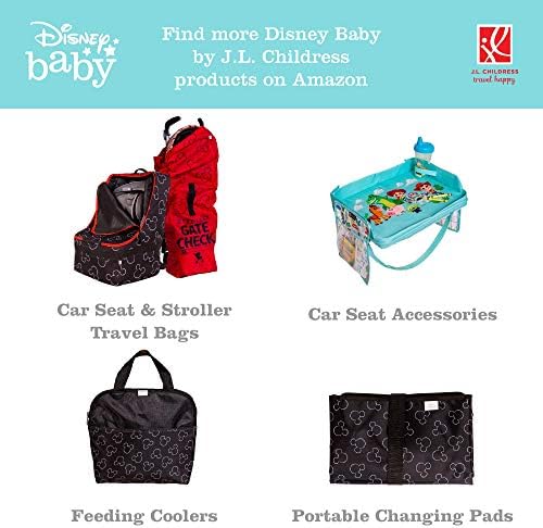 Mickey Mouse black baby shopping cart cover folded compactly for travel