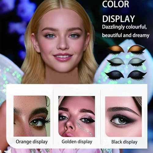 Close up of black 3-in-1 eyeshadow and lash sticker