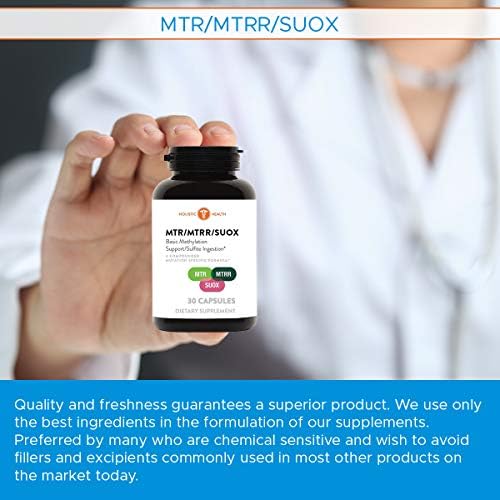Holistic Health supplement bottle branding details