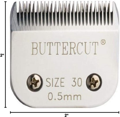 Geib Buttercut Detachable Replacement Dog Clipper Blade - Size-30, Stainless Steel Long-Lasting Sharp Edges, 1/50-Inch Length, Compatible with Andis A5, Oster A5, Wahl KM10, Size-30 Dog Grooming Blade - Image 9
