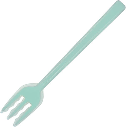 V.ROAD Japan Health and Beauty Mouthfeel Friendly Fork large blue AF27 front view premium silicone dining utensil