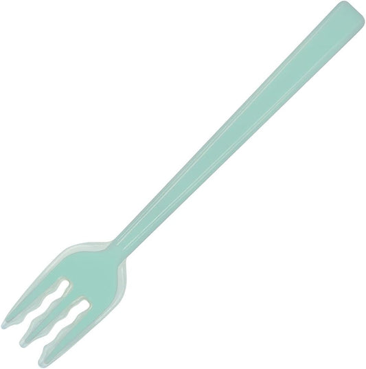 V.ROAD Japan Health and Beauty Mouthfeel Friendly Fork large blue AF27 front view premium silicone dining utensil