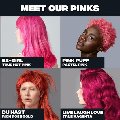 Good Dye Young Ex Girl pink color cream application instructions label view