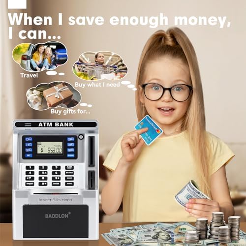 BAODLON kids financial literacy toy packaging highlighting the interactive educational features.