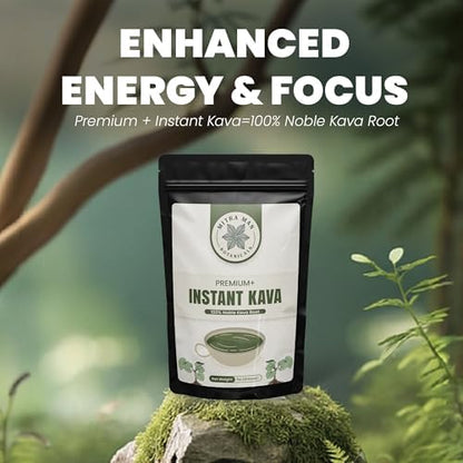 Back label of MitraMan Botanicals 100 percent noble kava root powder showing usage directions and safety details