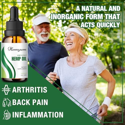 Three bottles of Hemyum hemp oil dietary supplement