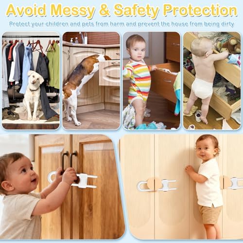 Child proofing cabinet locks packaging and contents display