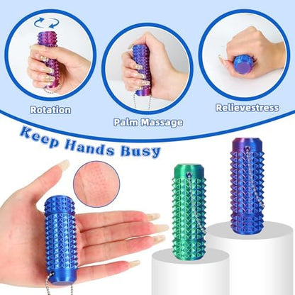 Two piece pack of adult anxiety relief toys in pocket view.