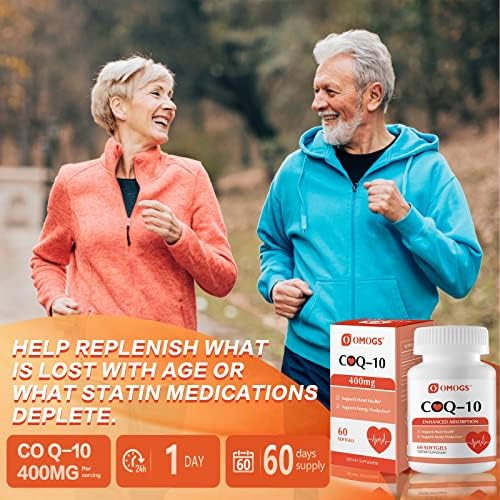 Omogs CoQ10 400mg Softgels ingredient details display