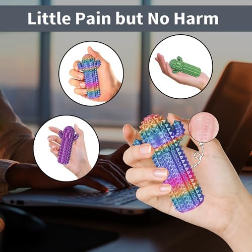 Rainbow gradient 3D printed fidget toy details