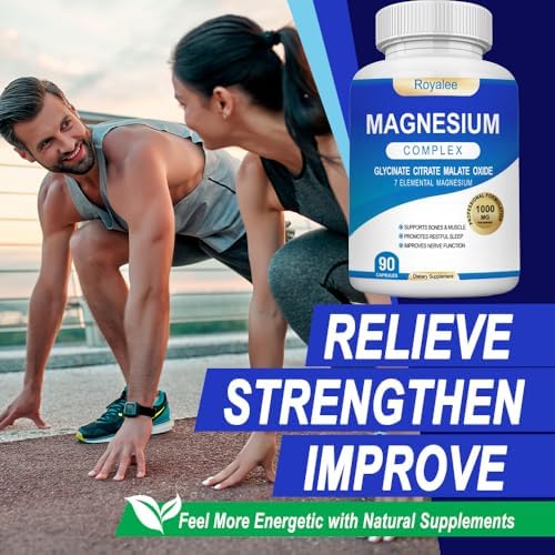 Royalee magnesium complex packaging 90 capsules