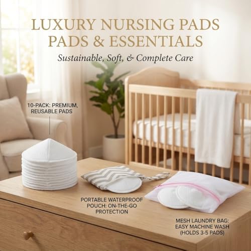 Close up of 3-layer bamboo nursing pad texture