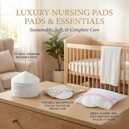 Close up of 3-layer bamboo nursing pad texture