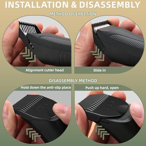 GROOMCUT dual sided replacement guards showing the detailed measurement markings in inches