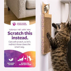 Cat scratcher placed flat on the floor demonstrating dual placement