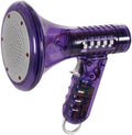 Toysmith Tech Gear Multi Voice Changer front view showing purple transparent body and silver speaker grille