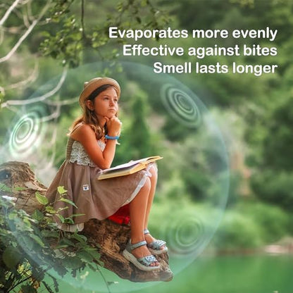 Child wearing a BuggyBands mosquito repellent bracelet