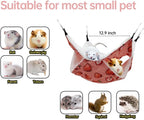 Soft arctic fluff and linen hammock for small animals