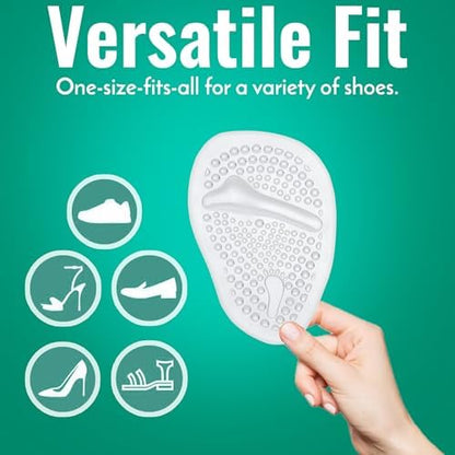 Packaging of Comfwalk StepEase Gel Metatarsal Pads showing authentic USA imported branding.