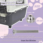 Twenty piece kit of metal kennel hardware replacements spread out on a clean surface.