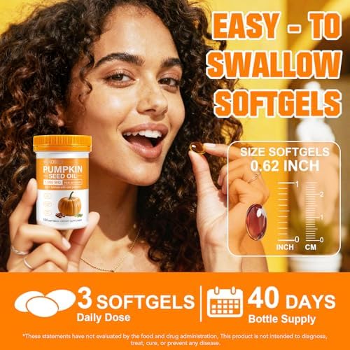Sxosxo Pumpkin Seed Oil supplement bottle packaging details