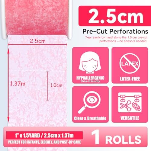 Close up of FRESINIDER soft adhesive silicone tape showing the pre cut line intervals.