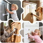 Hoenart safety locks applied to a kitchen refrigerator