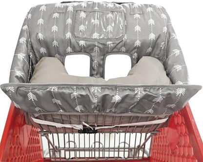 Waterproof high chair cover with attached soft pillow for infant seating support