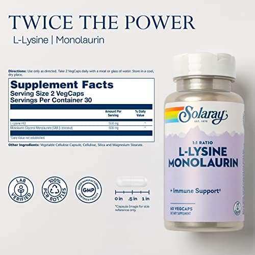 Solaray immune support supplement bottle label details