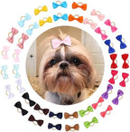 Colorful grosgrain ribbon bows for small dogs