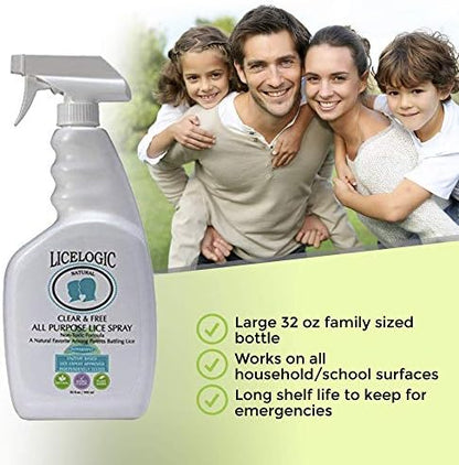 LiceLogic Clear and Free all purpose peppermint scented lice repellent spray
