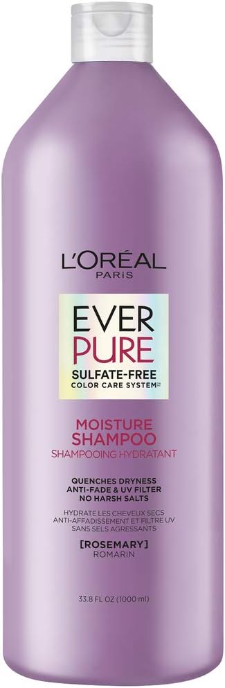 L'Oral Paris Moisture Sulfate Free Shampoo, Hair Care for Color-Treated Hair with Rosemary Botanicals, EverPure, 8.5 Fl Oz - Image 12