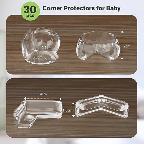 Soft PVC furniture edge guards for childproofing glass and wood surfaces