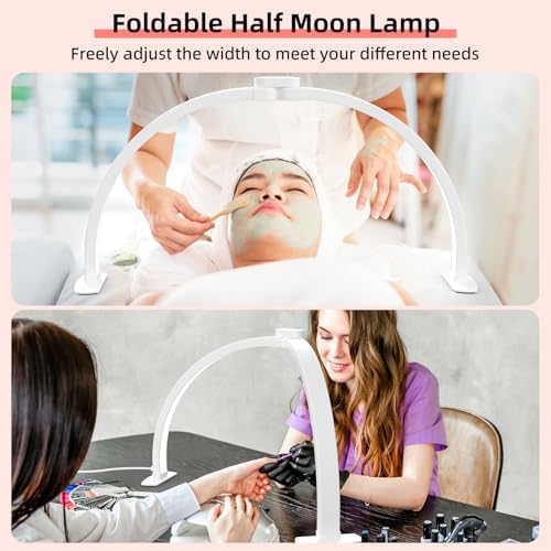 Uiopy large nail desk lamp folded down to demonstrate its compact and portable storage capability.