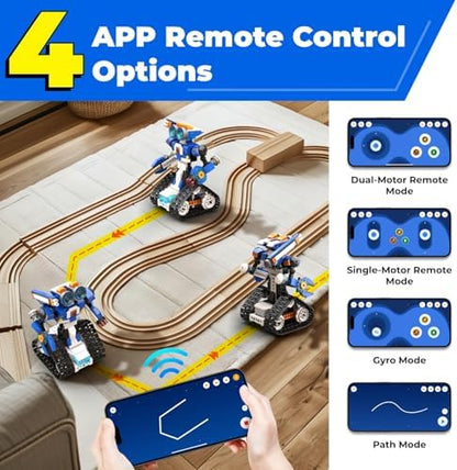 Child using tablet to control Apitor robot