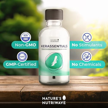 Nature's NutriWave plant based non GMO nail treatment liquid texture view