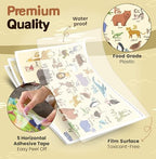 KiddyKornerz toddler stick on table mat being peeled to reveal adhesive backing.