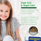 Side view of the adjustable electric lice comb showing suction technology.
