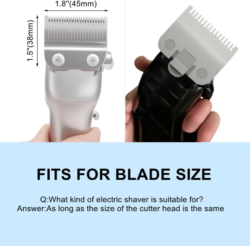 Side profile of the durable one sixteenth inch grooming attachments showing the smooth glide teeth pattern