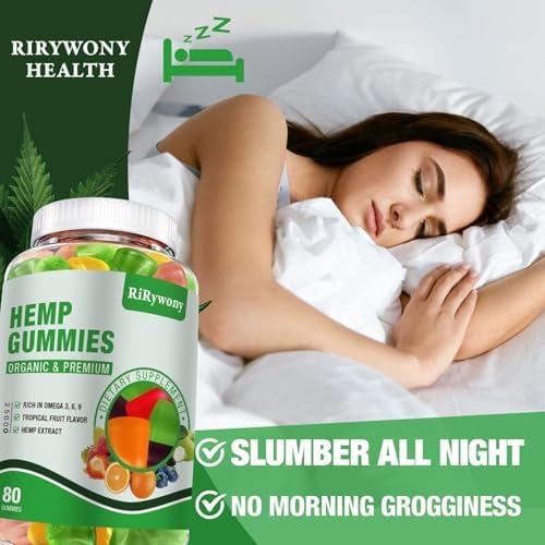Premium hemp gummies with Omega 3 6 9 nutritional details