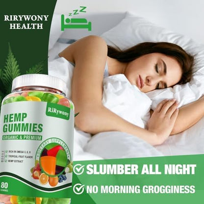 Premium hemp gummies with Omega 3 6 9 nutritional details