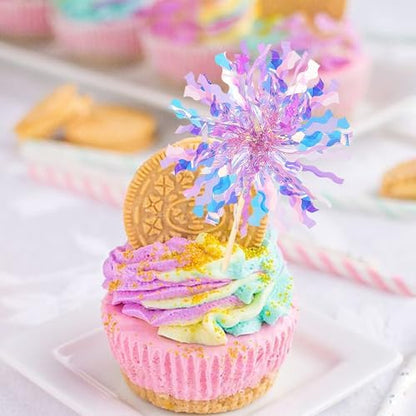 Detailed view of food grade bamboo stick on foil topper