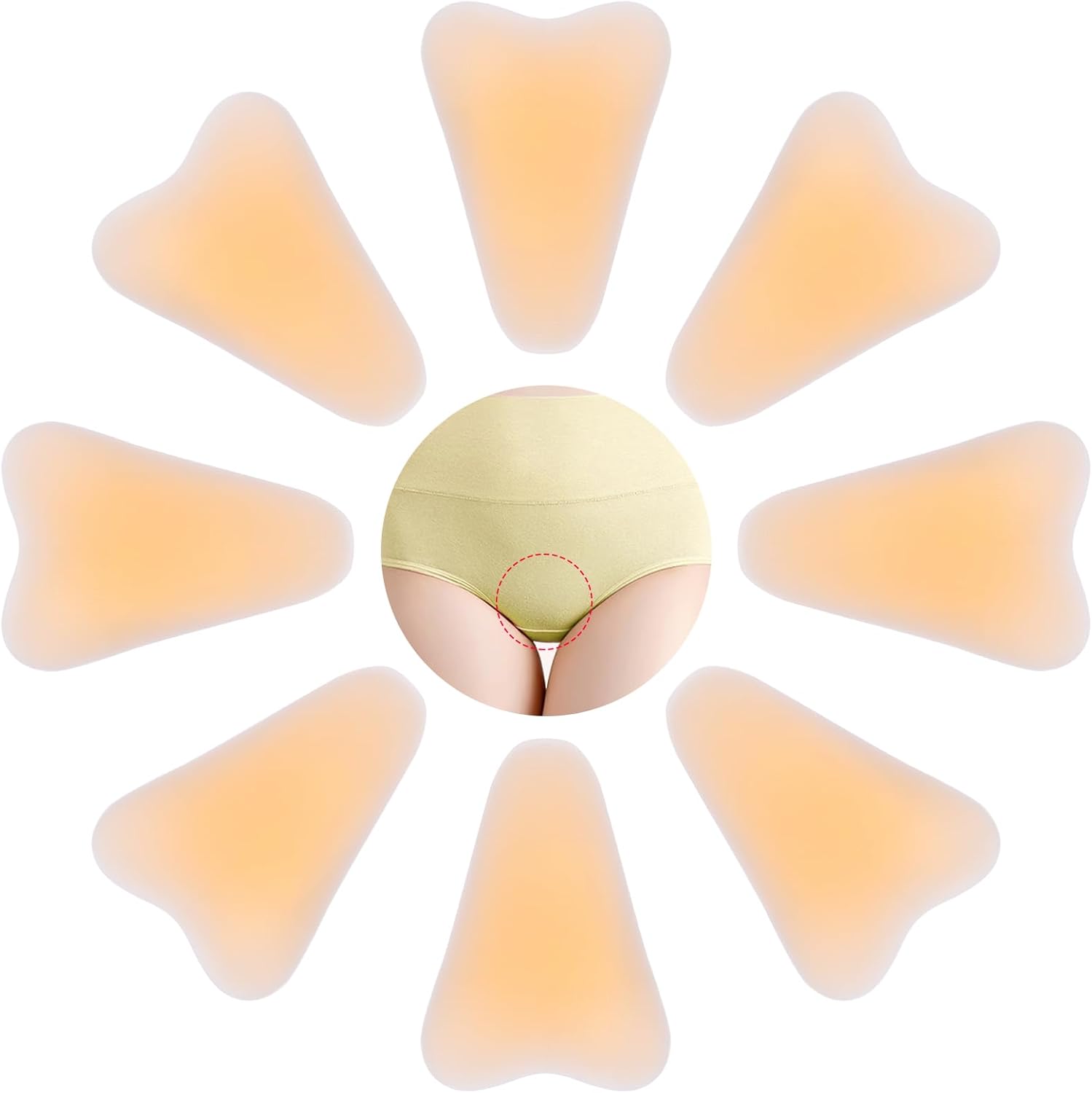 Inefticism 8 Pack Upgraded Camel Concealer Toe Cover front view