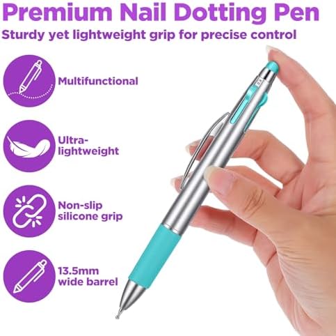 Double ended nail dotting pens isolated on white background