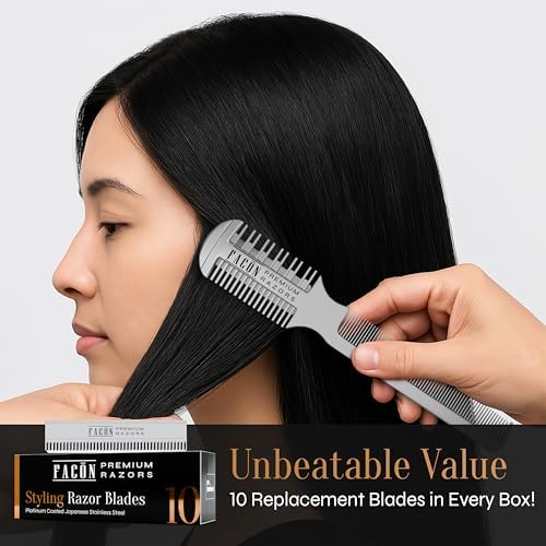 Facon hair styling razor kit components and accessories