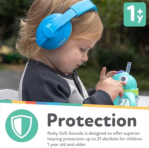Side view of Nuby adjustable baby noise protection earmuffs
